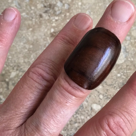 NWT Favorite Handmade Chunky Wood Ring! Boho Chic! - Picture 5 of 6